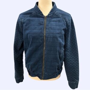 CONTEXT / LORD & TAYLOR | Navy Quilted Jacket Large Vintage
